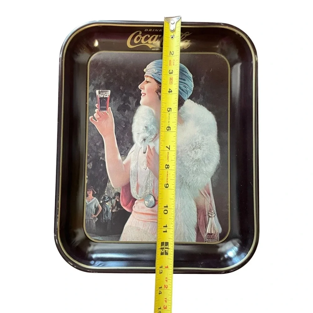 Vintage 1927 Coca-Cola Serving Tray Flapper Girl Advertising Sign Soda